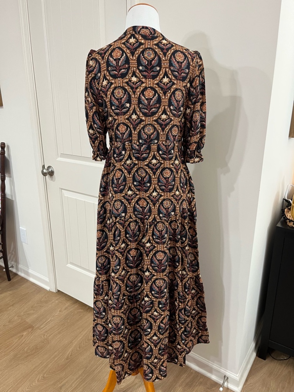 Spartina 449 Black and Brown Paisley Maxi Dress - Picture 3 of 5